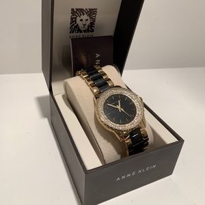 Anne Klein Gold Tone with Black 40mm Wristwatch.